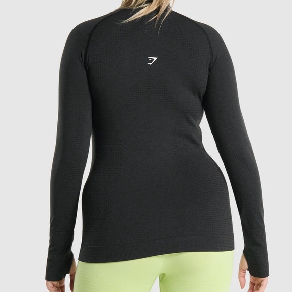 Gymshark Vital Seamless 2.0 1/2 Zip Pullover size XS black - Picture 8 of 8